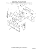 CONTROL PANEL PARTS Diagram and Parts List for WFE540H0AS0  Whirlpool Range