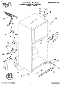 CABINET Diagram and Parts List for ET20GKXDN00  Whirlpool Refrigerator