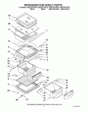 REFRIGERATOR SHELF PARTS Diagram and Parts List for KSRG25FVMS02  KitchenAid Refrigerator