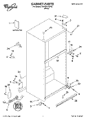 CABINET, LITERATURE Diagram and Parts List for 3XARG477GF06  Whirlpool Refrigerator