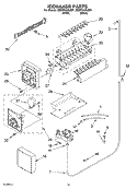 ICEMAKER PARTS, PARTS NOT ILLUSTRATED Diagram and Parts List for GD5PHAXLQ01  Whirlpool Refrigerator