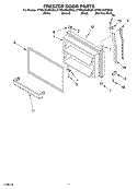 FREEZER DOOR PARTS, OPTIONAL PARTS Diagram and Parts List for KTRS19KKBT03  KitchenAid Refrigerator