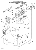 ICEMAKER Diagram and Parts List for ET22DQRAN00  Whirlpool Refrigerator