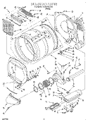 SECTION Diagram and Parts List for CEW2760EW0  Whirlpool Dryer