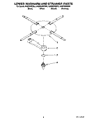 LOWER WASHARM AND STRAINER PARTS Diagram and Parts List for KUDP02SRWH4  KitchenAid Dishwasher