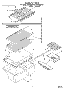 SHELF Diagram and Parts List for RT18HDXDN03  Roper Refrigerator
