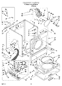 CABINET Diagram and Parts List for KGYL507WWH0  KitchenAid Dryer