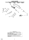 LATCH PARTS Diagram and Parts List for KEMC307KBL03  KitchenAid Microwave Oven Combo