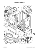 CABINET PARTS Diagram and Parts List for CGM2793BQ0  Whirlpool Dryer