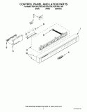 CONTROL PANEL AND LATCH PARTS Diagram and Parts List for WDF780SLYB0  Whirlpool Dishwasher