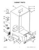 CABINET PARTS Diagram and Parts List for WRL767SIAM00  Whirlpool Refrigerator