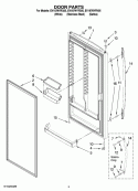 DOOR PARTS Diagram and Parts List for EV187NYRQ05  Whirlpool Freezer