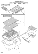 SHELF, LIT/OPTIONAL Diagram and Parts List for 8ET18NKXDG03  Whirlpool Refrigerator