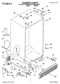 CABINET PARTS Diagram and Parts List for CS25AFXKT04  Crosley Refrigerator