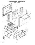 OVEN DOOR AND BROILER Diagram and Parts List for FGP210VL2  Whirlpool Range