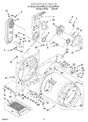 BULKHEAD Diagram and Parts List for 7MLGQ8857JQ1  Whirlpool Dryer