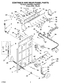CONTROLS AND REAR PANEL Diagram and Parts List for LSQ9645KQ1  Whirlpool Washer