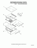 REFRIGERATOR SHELF PARTS Diagram and Parts List for 6WSC21N4XW00  Whirlpool Refrigerator