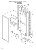 REFRIGERATOR DOOR Diagram and Parts List for GD22SFXHS02  Whirlpool Refrigerator