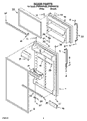 DOOR PARTS Diagram and Parts List for ET8RHMXKT05  Whirlpool Refrigerator