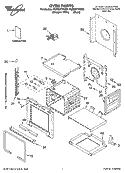 OVEN PARTS Diagram and Parts List for YGBS277PDQ9  Whirlpool Wall Oven