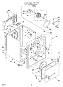 SECTION Diagram and Parts List for LER2614EW2  Whirlpool Dryer