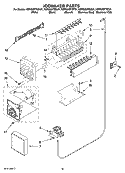 ICEMAKER PARTS, OPTIONAL PARTS (NOT INCLUDED) Diagram and Parts List for KSRG25FTBL01  KitchenAid Refrigerator