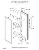 REFRIGERATOR DOOR PARTS Diagram and Parts List for 3WSC20N4AY00  Whirlpool Refrigerator