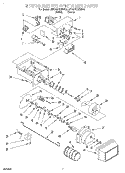 MOTOR AND ICE CONTAINER Diagram and Parts List for 6ED25DQXDW00  Whirlpool Refrigerator