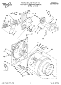 SECTION Diagram and Parts List for 3CEP2950DN0  Whirlpool Dryer