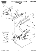 SECTION Diagram and Parts List for REL3612BW1  Roper Dryer