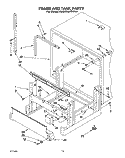 FRAME AND TANK Diagram and Parts List for KUDA220TWH6  KitchenAid Dishwasher