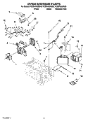 OVEN INTERIOR PARTS Diagram and Parts List for KCMS1555SBL0  KitchenAid Microwave