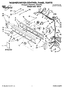 WASHER/DRYER CONTROL PANEL PARTS Diagram and Parts List for LTG6234DT4  Whirlpool Washer Dryer Combo