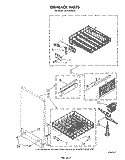 DISHRACK Diagram and Parts List for DU9000XR4  Whirlpool Dishwasher