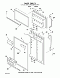 DOOR PARTS Diagram and Parts List for ET1PHKXPT10  Whirlpool Refrigerator