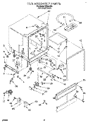 TUB ASSEMBLY, LIT/OPTIONAL Diagram and Parts List for WU4500B0  Roper Dishwasher