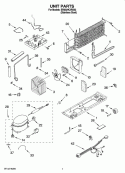 UNIT PARTS Diagram and Parts List for ER8AHKXRS03  Whirlpool Refrigerator