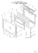 DOOR, OPTIONAL Diagram and Parts List for FGS337KN0  Roper Range