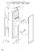 FREEZER DOOR Diagram and Parts List for KSRS22FGWH01  KitchenAid Refrigerator
