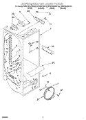 REFRIGERATOR LINER Diagram and Parts List for KSRS25QGBL04  KitchenAid Refrigerator