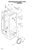 REFRIGERATOR LINER Diagram and Parts List for 6GD27DFXFS02  Whirlpool Refrigerator
