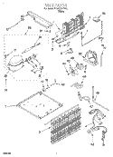 UNIT Diagram and Parts List for ET18SCRFW03  Whirlpool Refrigerator
