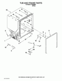 TUB AND FRAME PARTS Diagram and Parts List for IWU98664  Inglis Dishwasher