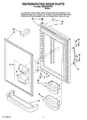 REFRIGERATOR DOOR PARTS Diagram and Parts List for GB9SHKXMQ03  Whirlpool Refrigerator