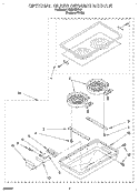 OPTIONAL GLASS CERAMIC MODULE Diagram and Parts List for RC8900XAQ1  Whirlpool Cooktop