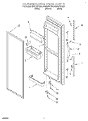REFRIGERATOR DOOR Diagram and Parts List for GD25DFXFN00  Whirlpool Refrigerator