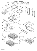 SHELF PARTS Diagram and Parts List for GB2SHTXTB00  Whirlpool Refrigerator