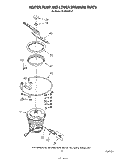 HEATER, PUMP AND LOWER SPRAY ARM Diagram and Parts List for DU9500XS0  Whirlpool Dishwasher