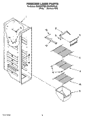 FREEZER LINER PARTS Diagram and Parts List for ED2NHGXTL00  Whirlpool Refrigerator